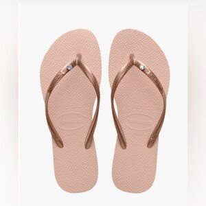 Havaianas Kids Slim Crystal Flip Flops